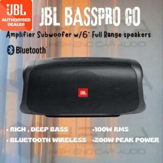 JBL BassPro GO Portable Active Subwoofer Bluetooth Full Range Speaker Amplifier Bass Sub Aktif Audio Mobil