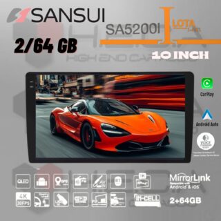 SANSUI LOTA Series 2/64 GB Android 10" Inch SA-5200I Head Unit Tape Mobil