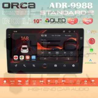 ORCA Standard G3 4/128 GB 10 inch Android NFC QLED ADR-9988 Gen3 Gen 3 Head Unit Mobil 10" Tape TV