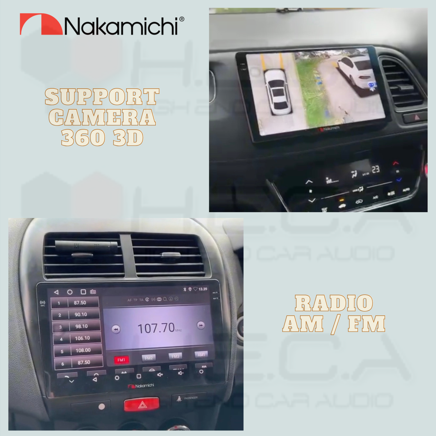 Nakamichi SAGA Series 8/64 GB 9" Inch QLED NA-3102i Head Unit CarPlay Android Tape Mobil + Camera 360 Nakamichi - Image 2