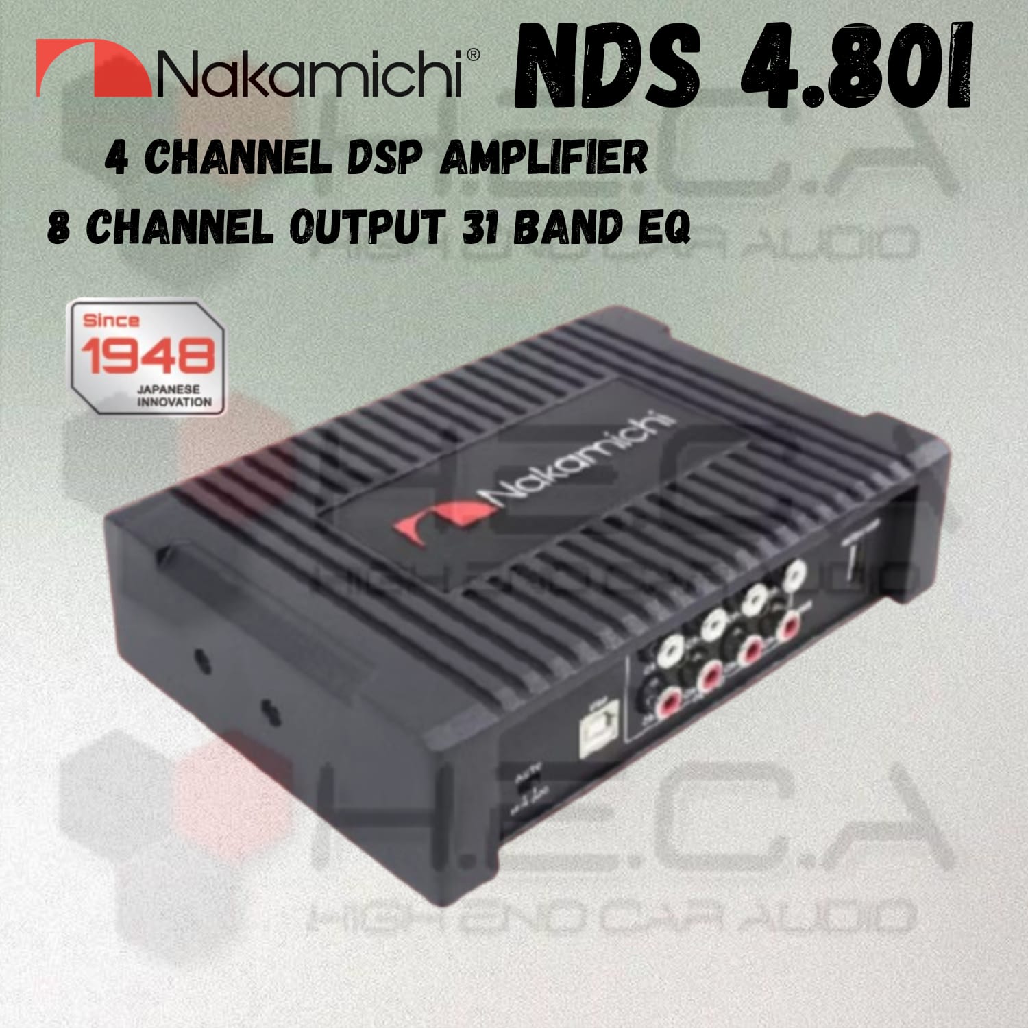 Nakamichi NDS-4.801 Processor built in Power Amplifier 4 Channel Prosesor Equalizer NDS4801 DSP EQ