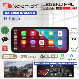 Nakamichi LEGEND PRO MKII WS 2 Wide Screen 12.3” inch 8/256 GB Head Unit Android MK2 WS2 + Camera 360 Nakamichi