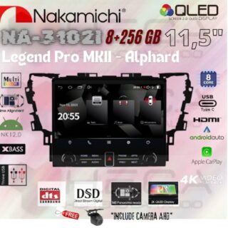NAKAMICHI NA-3102i LEGEND PRO MK II 11,5" Head Unit 8/256 Android MKII OEM ALPHARD + Camera AHD