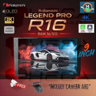 Nakamichi LEGEND PRO R16 9" inch RAM 16/512 GB Head Unit Android NA-3102i 4K Tape Mobil R-16 R 16 + Camera AHD