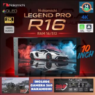 Nakamichi LEGEND PRO R16 10" inch RAM 16/512 GB Head Unit Android NA-3102i 4K Tape Mobil R-16 R 16 + Cam 360 Nakamichi