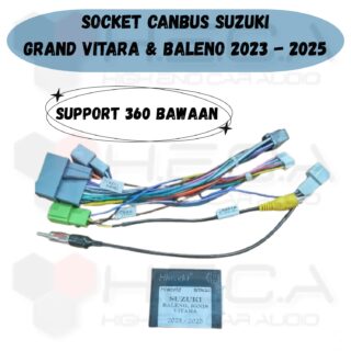 Socket Canbus Suzuki Grand Vitara & Baleno 2023-2025 Support 360 Bawaan Soket PNP Plug And Play