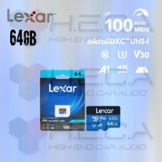 Lexar Micro SD Card 64GB High Performance 633x Up to 100Mb/s Memory Card
