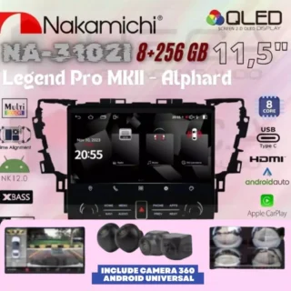 NAKAMICHI NA-3102i LEGEND PRO MK II 11,5" Head Unit 8/256 Android MKII OEM ALPHARD + Camera 360