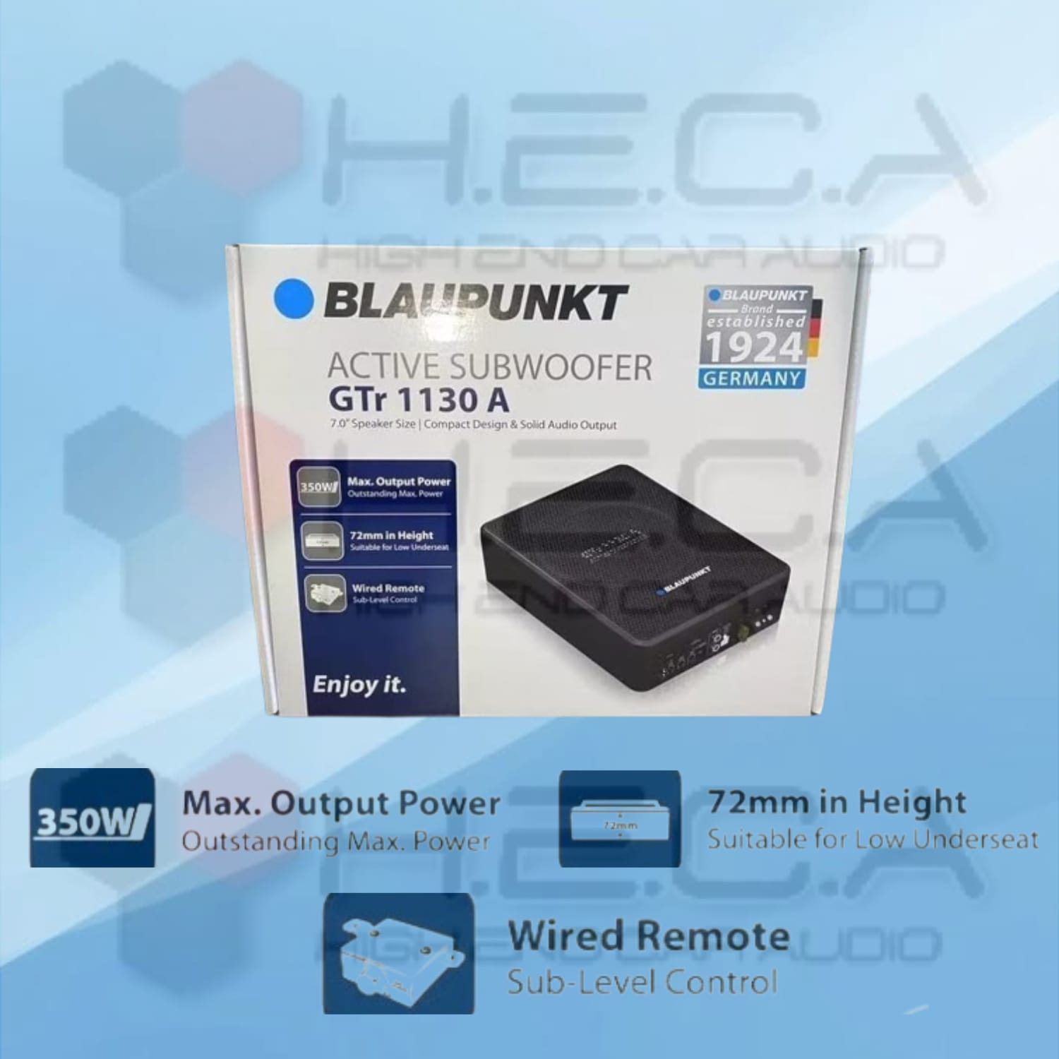 BLAUPUNKT GTR-1130A Subwoofer Kolong 7" Inch Aktif Active Slim Bass GTR1130 A Sub - Image 5