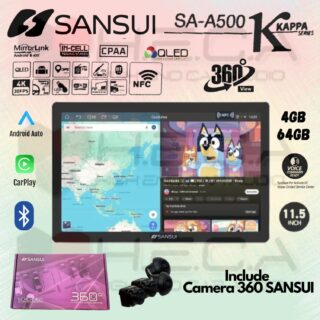 Sansui KAPPA 4/64 GB Android 11.5" inch NFC 4K Head Unit SA-A500 + Camera 360 Sansui