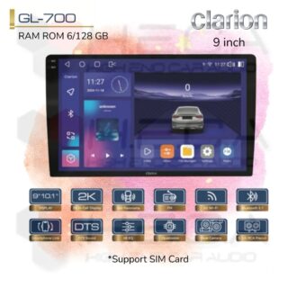 Clarion GL-700 Android RAM 6/128 GB 9” Inch Head Unit Tape TV Mobil GL700