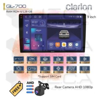 Clarion GL-700 Android RAM 6/128 GB 9” inch Head Unit Tape TV Mobil + Rear Camera AHD