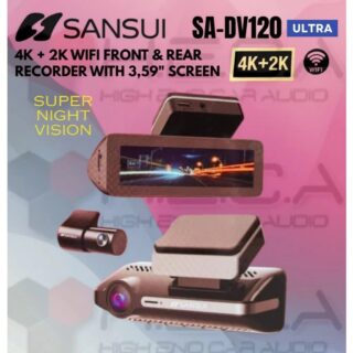 Sansui SA-DV120 ULTRA 4K+2K Dual Camera 3,59" Dashcam DVR Front 4K + Rear 2K Recorder CCTV Mobil Dashboard Camera Dash Cam