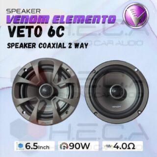 Venom VETO 6C Elemento Series Speaker 6.5" Inch Coaxial Pintu Mobil VETO6C Audio
