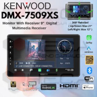 Kenwood DMX-7509XS Head Unit 9" inch Floating Fleksibel Tape Mobil DMX7509XS DMX 7509 XS CarPlay Android Auto