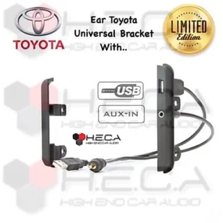 Frame Ear kuping Toyota Slot USB AUX Kupingan Bracket Universal List Pinggir