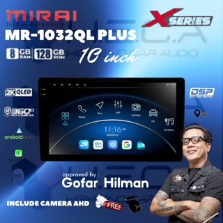 Mirai MR-1032QL PLUS X Series 10” inch 8/128 GB Head Unit Android 2K Tape TV Mobil 8+128GB + Camera AHD