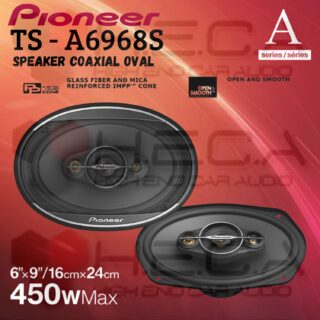 Pioneer TS-A6968S Speaker Coaxial Oval 4-Way TSA6968S Pintu Mobil Ovale