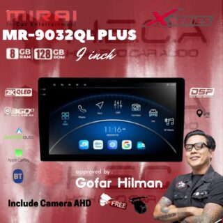 Mirai MR-9032QL PLUS X Series 9” inch 8/128 GB Head Unit Android 2K Tape TV Mobil 8+128GB + Camera AHD