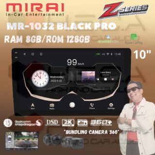 Mirai MR-1032 BLACK PRO 10” inch 8/128 GB Head Unit Android 2K Tape TV Mobil Z series 8+128 + Camera 360 3D