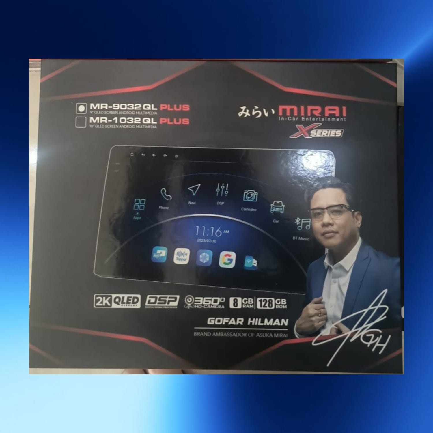 Mirai MR-1032QL PLUS X Series 10” inch 8/128 GB Head Unit Android 2K Tape TV Mobil 8+128GB + Camera AHD - Image 2