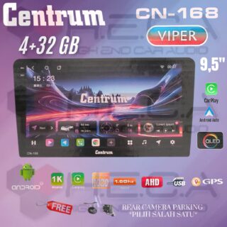 Centrum CN-168 Viper 9.5" inch 4/32 GB Head Unit Android Qled 4/32GB Tape Mobil 1K incell + Camera HD
