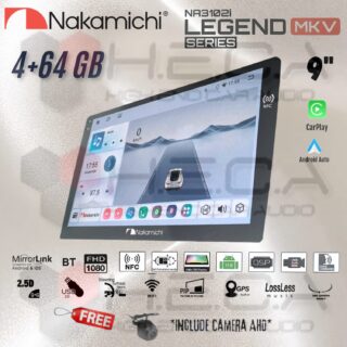 Nakamichi LEGEND MK-V NFC 4/64 GB 9" Inch MK5 Android NA-3102i Head Unit MK 5 MKV Series + Camera AHD