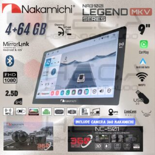 Nakamichi LEGEND MK-V NFC 4/64 GB 9" Inch MK5 Android NA-3102i Head Unit MK 5 MKV Series + Camera 360 Nakamichi