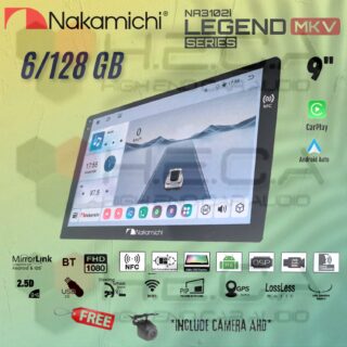 Nakamichi LEGEND MK-V NFC 6/128 GB 9" Inch MK5 Android NA-3102i Head Unit MK 5 MKV Series + Camera AHD