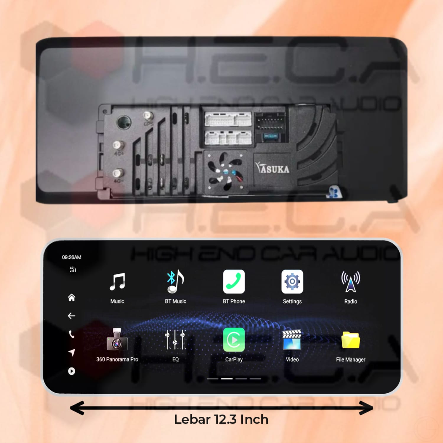 Asuka AK-1000 XII 6/128 GB Head Unit Android 12,3" inch HI-RES Audio Tape TV Mobil AK1000 XII 6+128 - Image 5