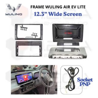 Frame Head Unit Android Wuling Air EV Lite 12,3” / Wide Cover Tape Mobil Dashboard TV