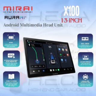 MIRAI AURA AI+ X100 13" Inch 8/256 GB Head Unit Android 2K AI Tape TV Mobil 8+256 GB