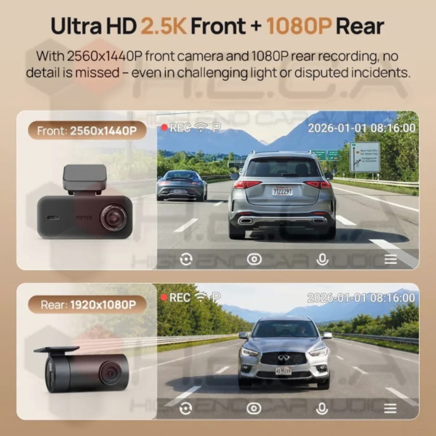 Dashcam 70mai A410 NEO Set HDR 2.5K DVR Dash Cam GPS Dashboard Camera Recorder CCTV Mobil - Image 4